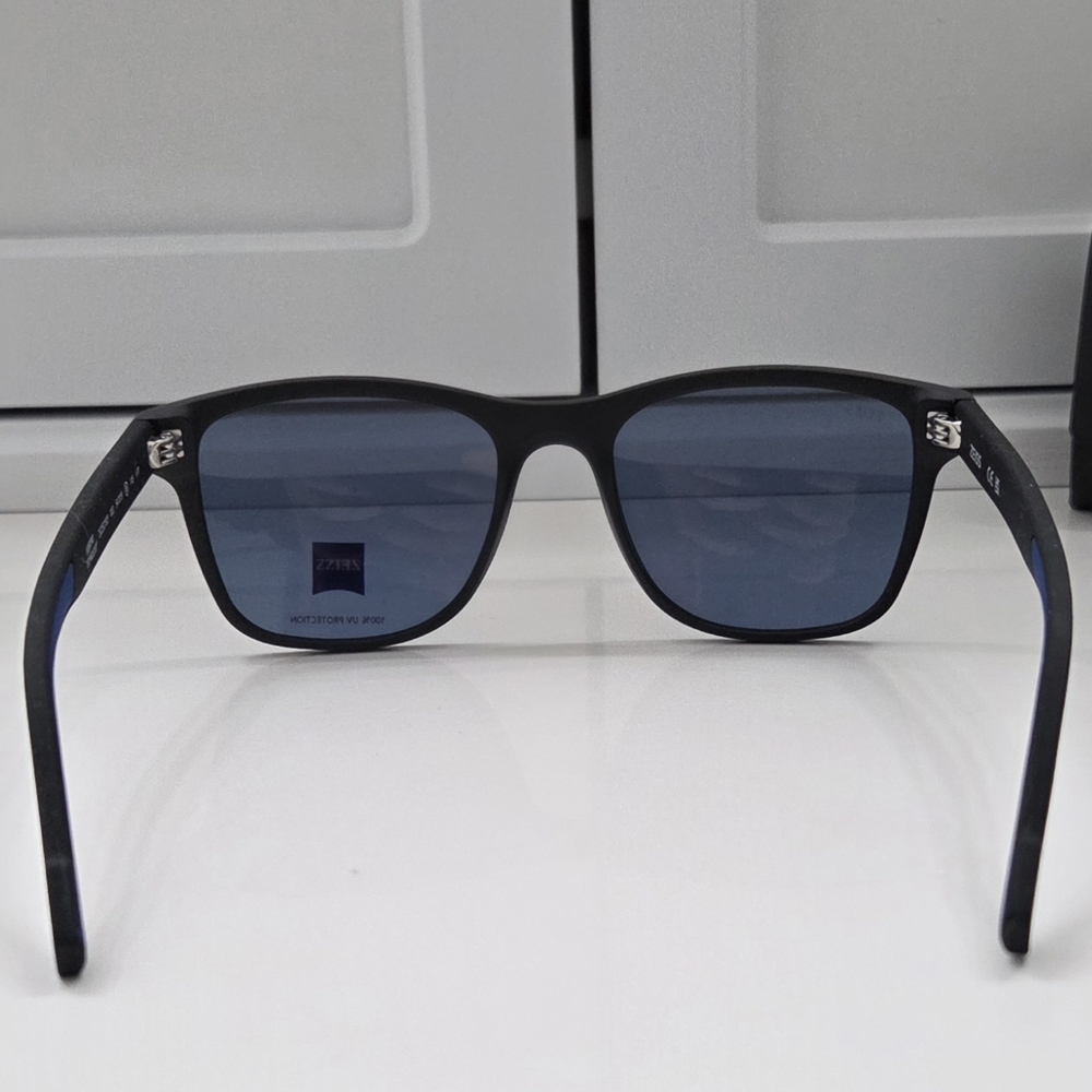 Zeiss LightPro Polarized Sunglasses Black Blue Lens NWT w/ Case - Picture 8 of 11